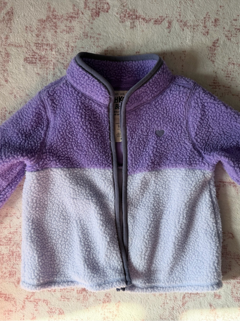 OshKosh B'gosh Lavender and Light Purple Sherpa Zip Jacket